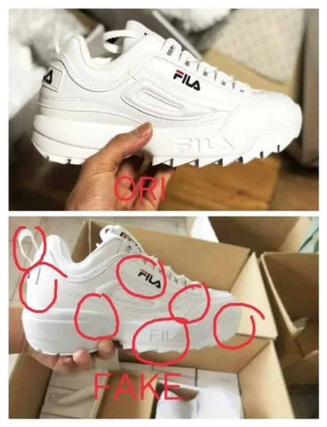 fila shoes original vs fake